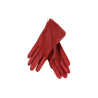 gants en cuir rouge